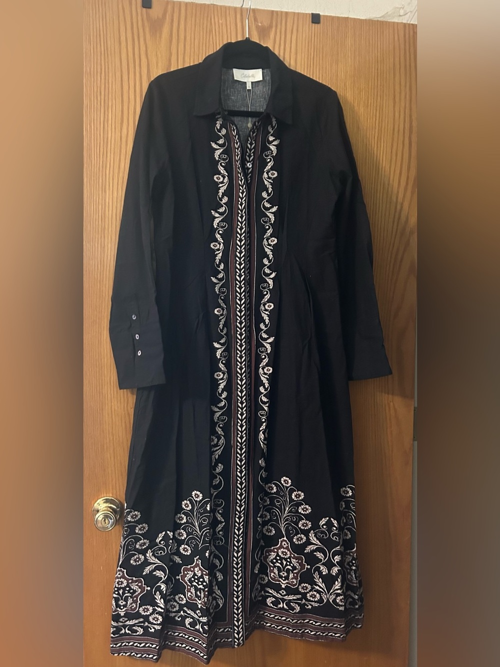 Cleobella - Medium long sleeve midi dress (70% cotton & 30% linen
